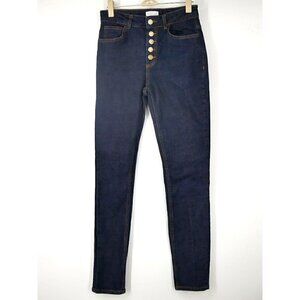 NWOT Claudie Pierlot Button Fly High Rise Skinny Jeans Blue 26